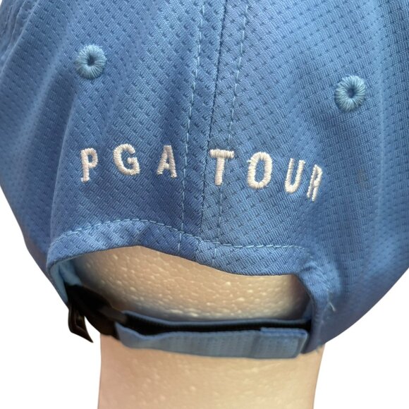 PGA TOUR Sky Blue Baseball Cap NWT Adjustable Back Airflux Ventilation - Picture 2 of 8